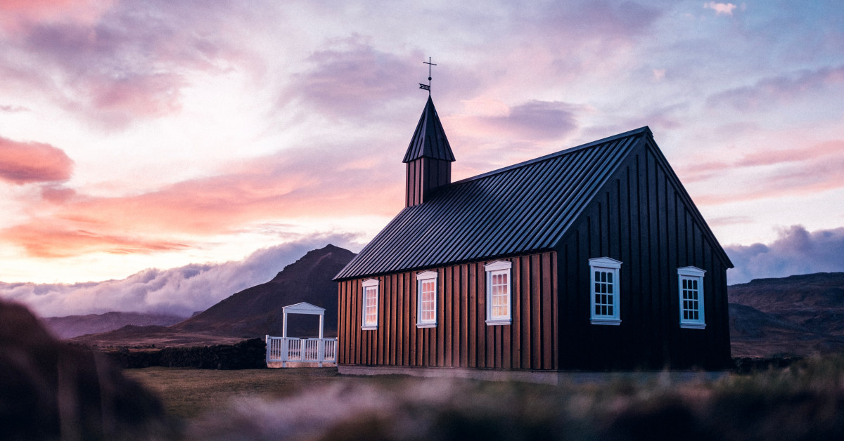 Búðakirkja the black church in Iceland
