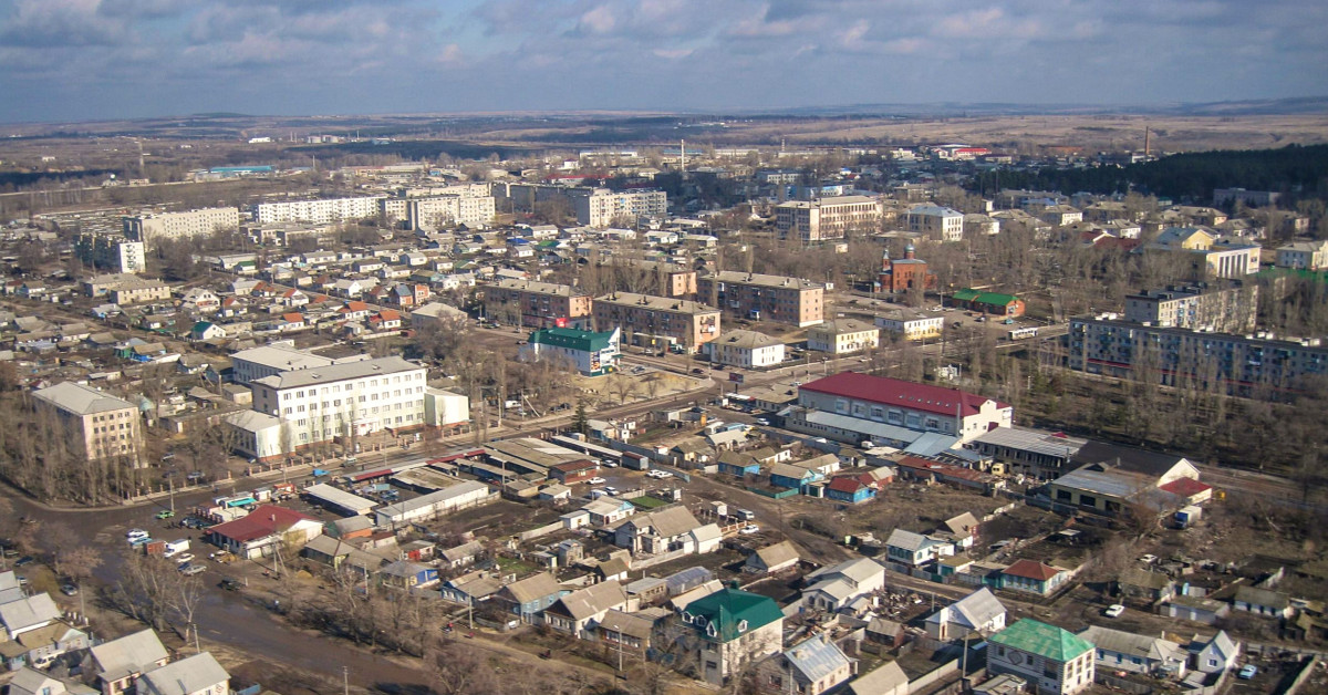 Город Жирновск с воздуха